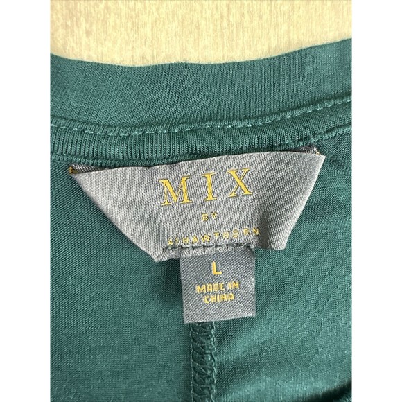 MIX By 41 HAWTHORN Large Dress DARK GREEN Jersey Knit SWING Pocket Short Sleeve - Picture 5 of 8